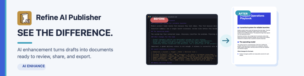 Sponsored by Refine AI Publisher - Before and after AI document enhancement
